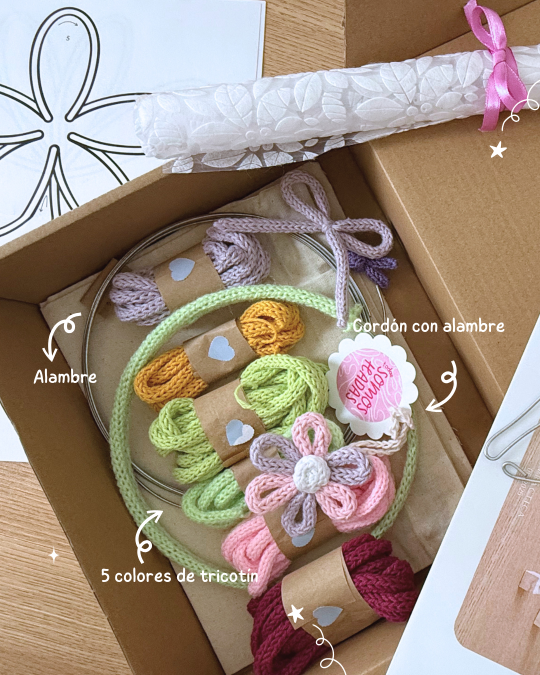 Craft Box de Flores de Tricotín