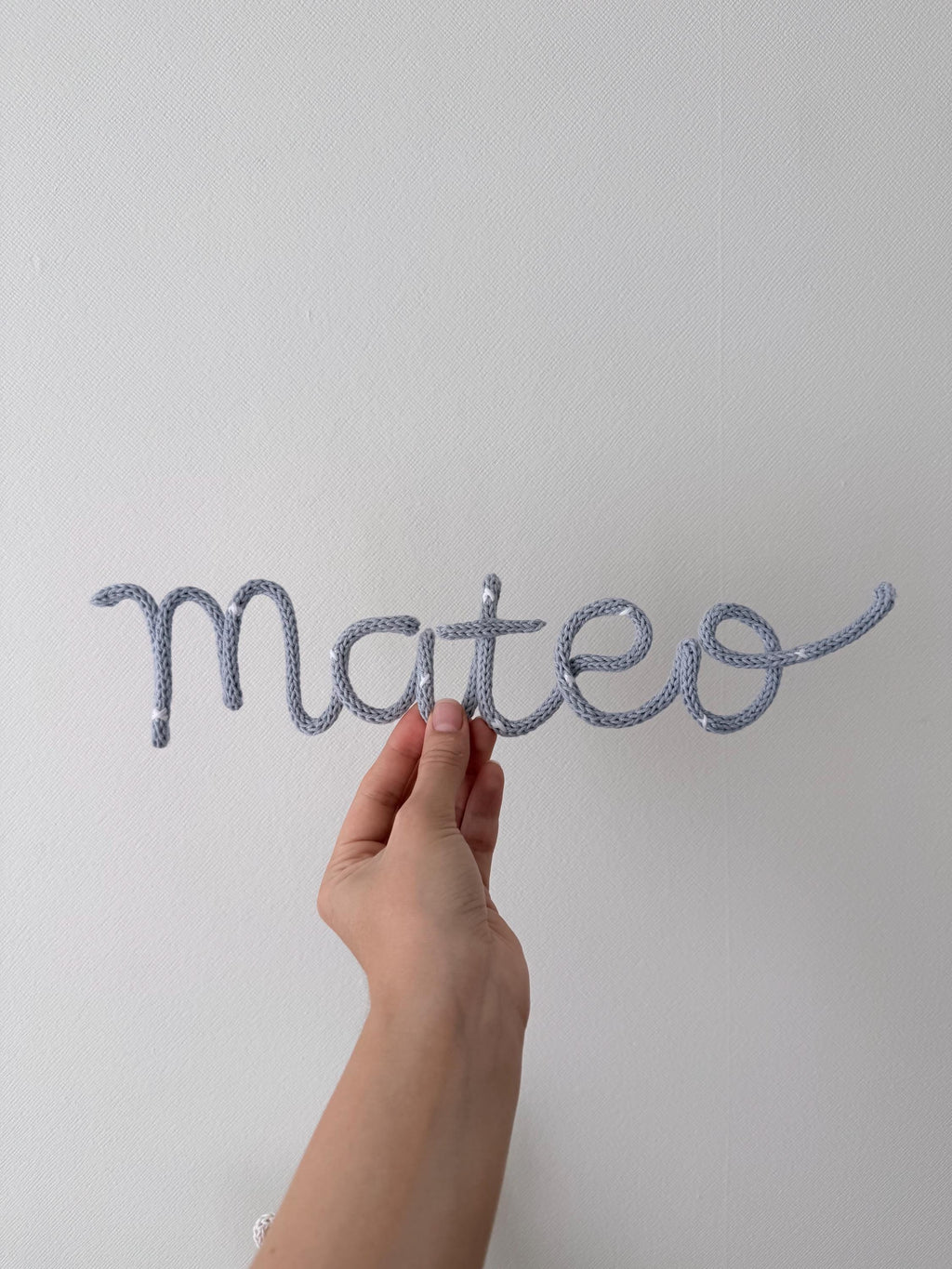 Nombre Personalizado Tejido a Mano | Decoración Infantil en Tricotín | Regalo Baby Show