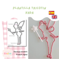 Plantilla Hada Wire Art PDF | Patrón Tricotín | Diseño I-Cord | Manualidad con Alambre | Decoración Infantil | Descarga Digital