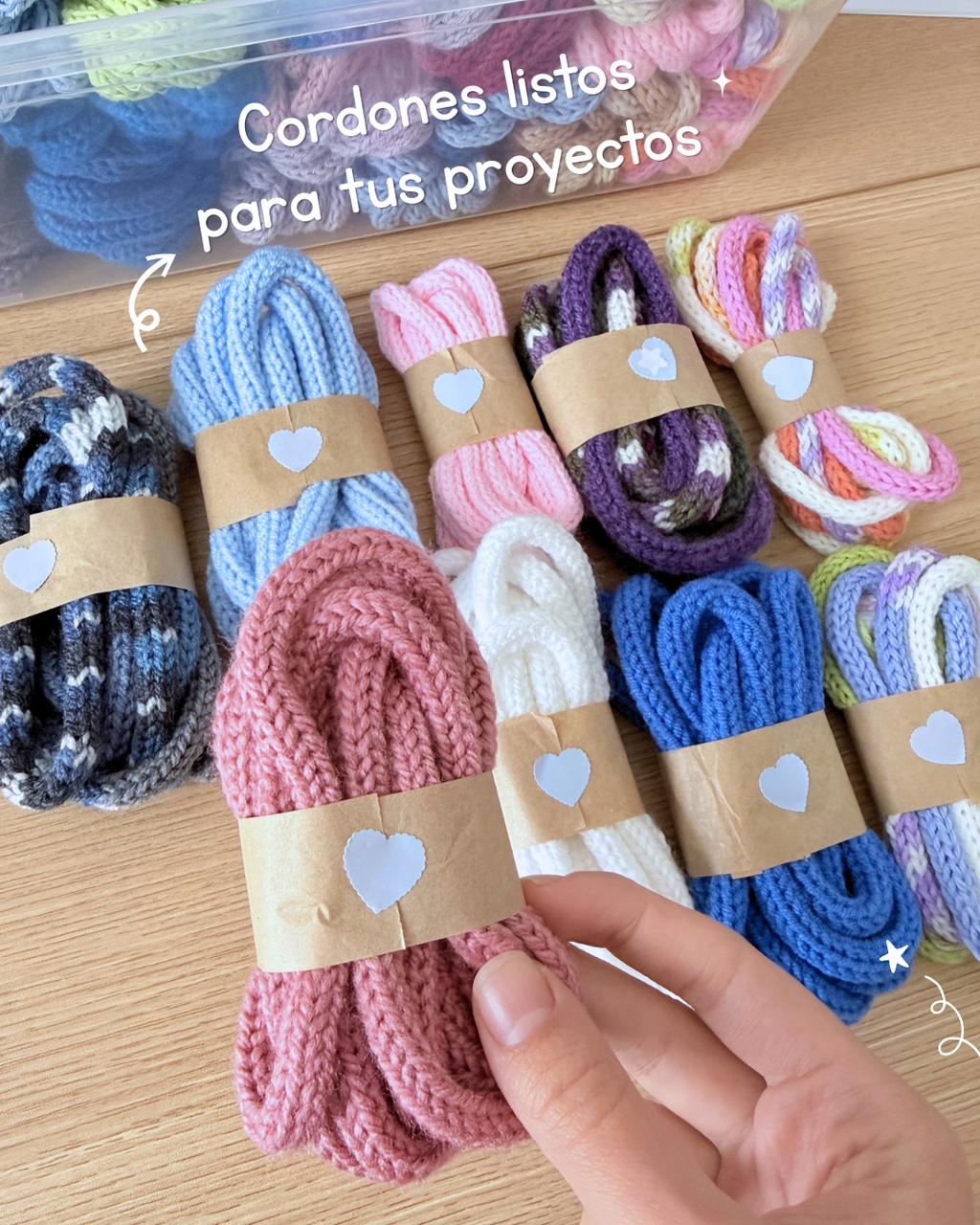 Cordón de Tricotín Hecho – 2 Metros