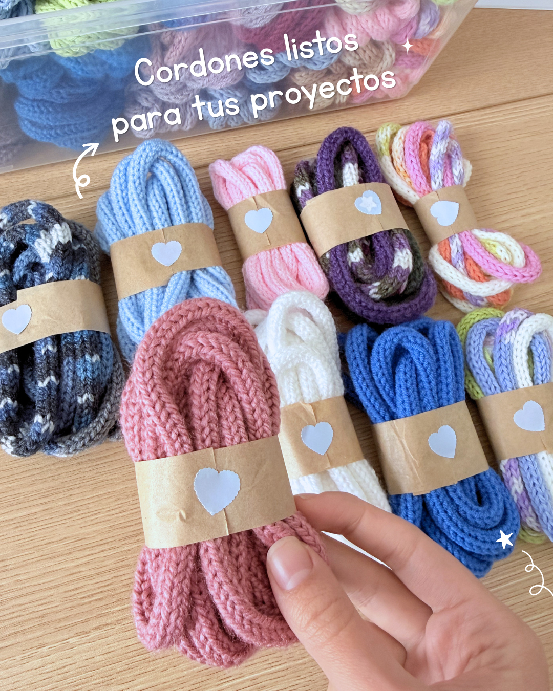 Cordón de Tricotín Hecho – 2 Metros