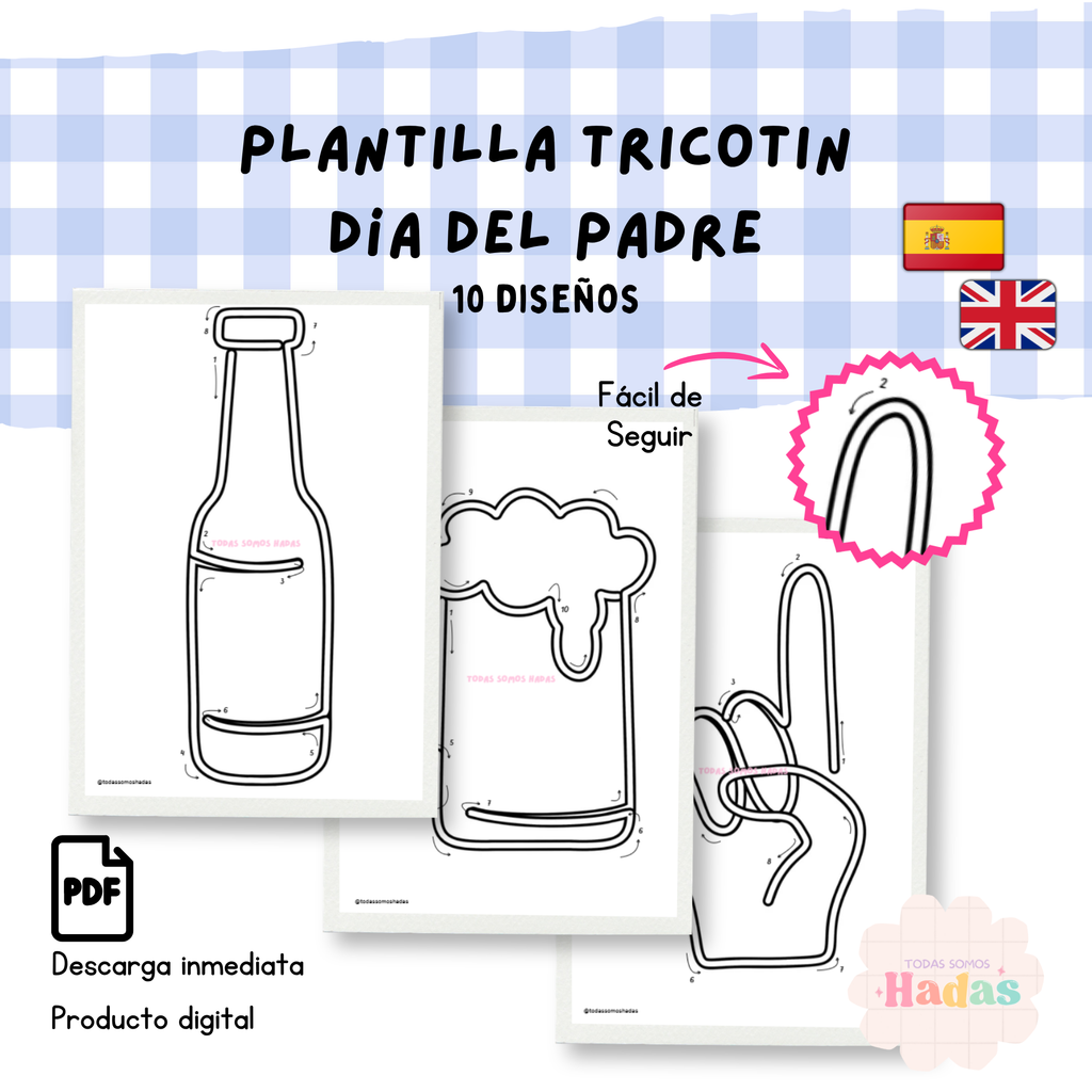 Plantillas Día del Padre Tricotín PDF | 10 Diseños Wire Art | Regalos Personalizados para Papá | Descarga Digital
