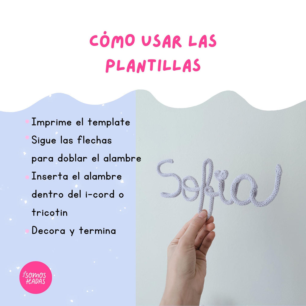 Plantilla Tricotín Abecedario I-Cord A–Z | Letras Mayúsculas y Minúsculas PDF | Letras en Alambre | DIY Nombres | Imprimible | Nombre T