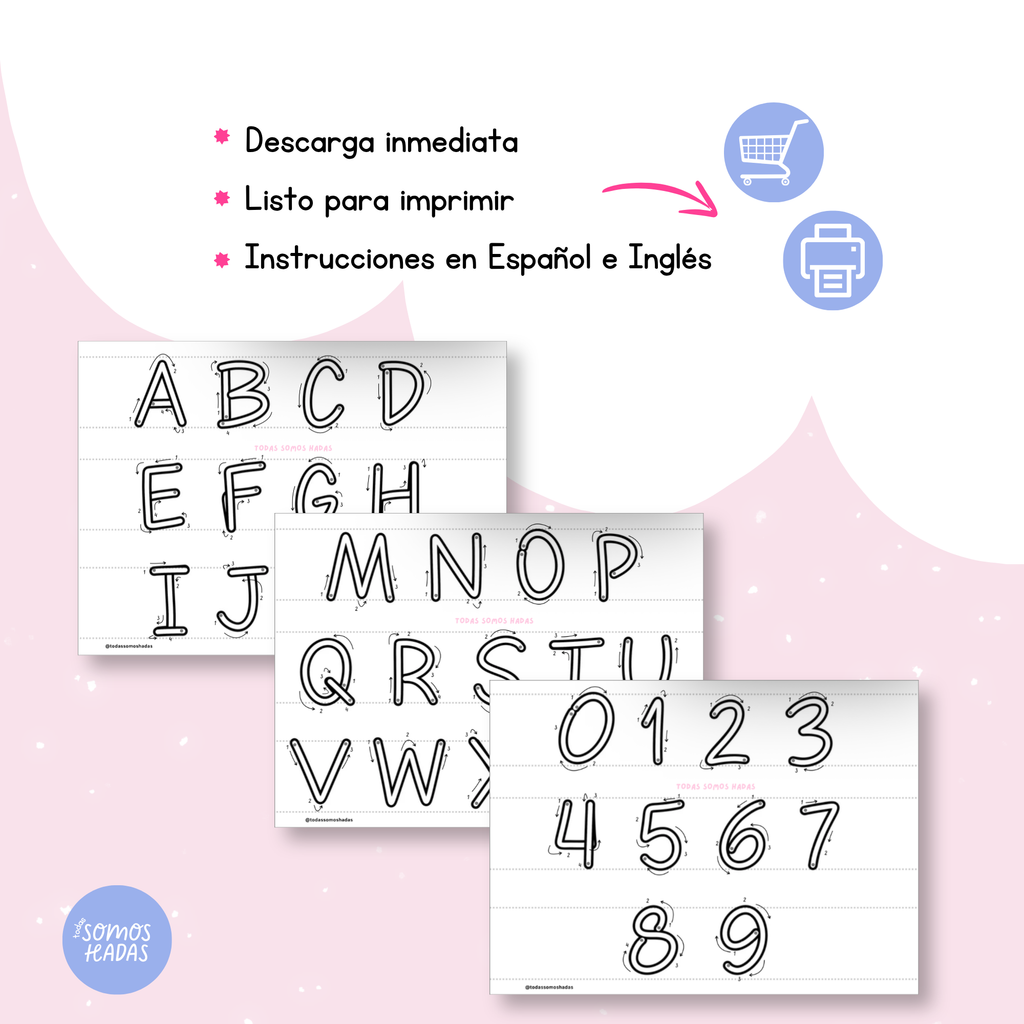 Plantilla Abecedario Mayúsculas para Wire Art y Tricotín | Letras Imprenta A-Z | Números 0-9 | PDF Imprimible | regalos - imanes - llaveros