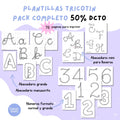 Pack Plantillas Tricotín Letras A-Z y Números | iCord | Abecedario Completo Imprimible | Letras para Nombres en Alambre | Wire Art Templa