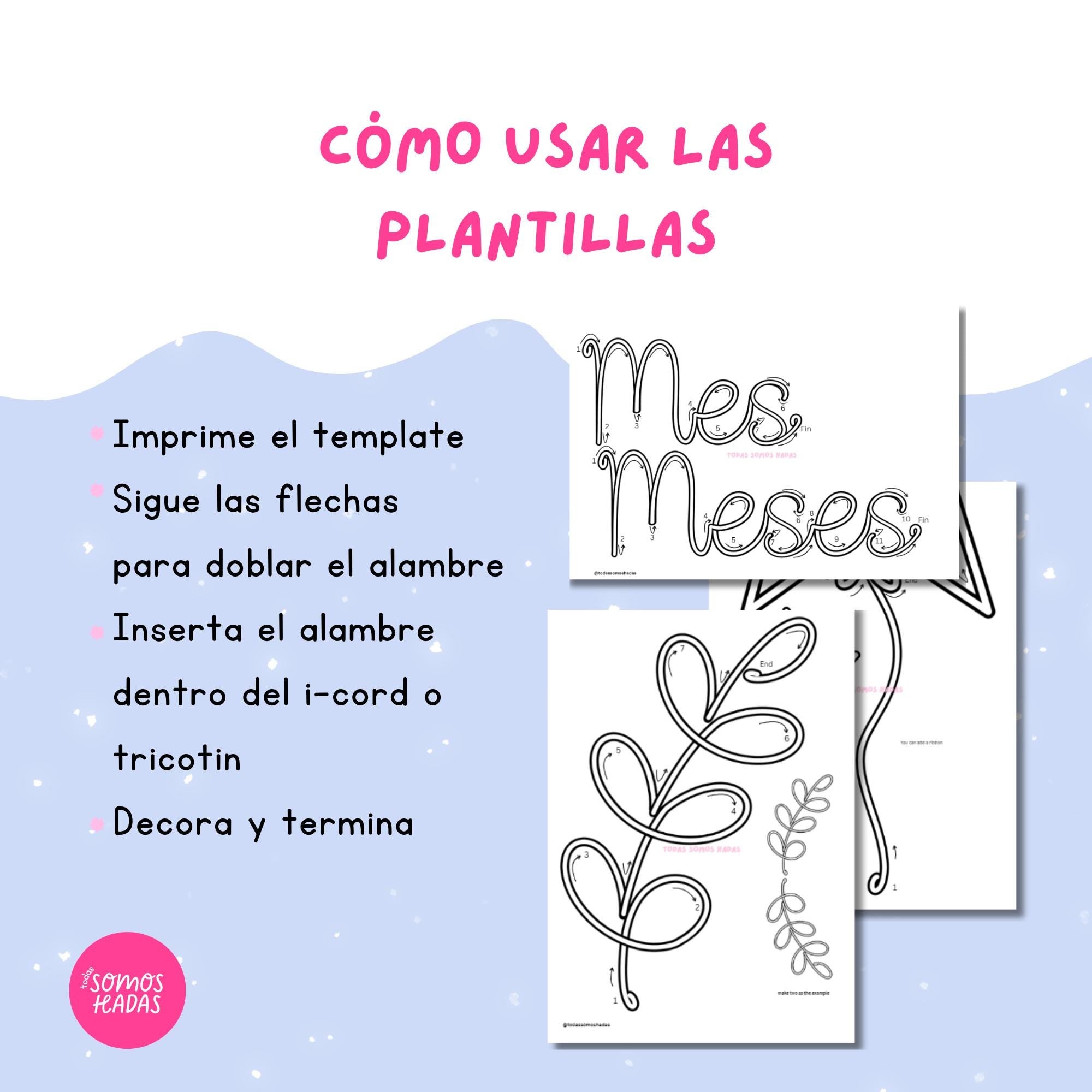 Plantillas Hitos Bebé 0-9 | Mes y Meses + Globos | Patrones Tricotín y Alambre | Decoración Infantil Digital | Baby milest