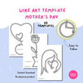 Wire Art - iCord Templates Mother’s Day | 10 Wire Shapes PDF | Hearts, Flowers & Photo Frame Patterns | DIY Gift Ideas | Tricotin Desig