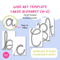Large Alphabet Printable Template | 6-11 inches | DIY Wire Letters Pattern | 1 Letter Per Page | Craft Template PDF