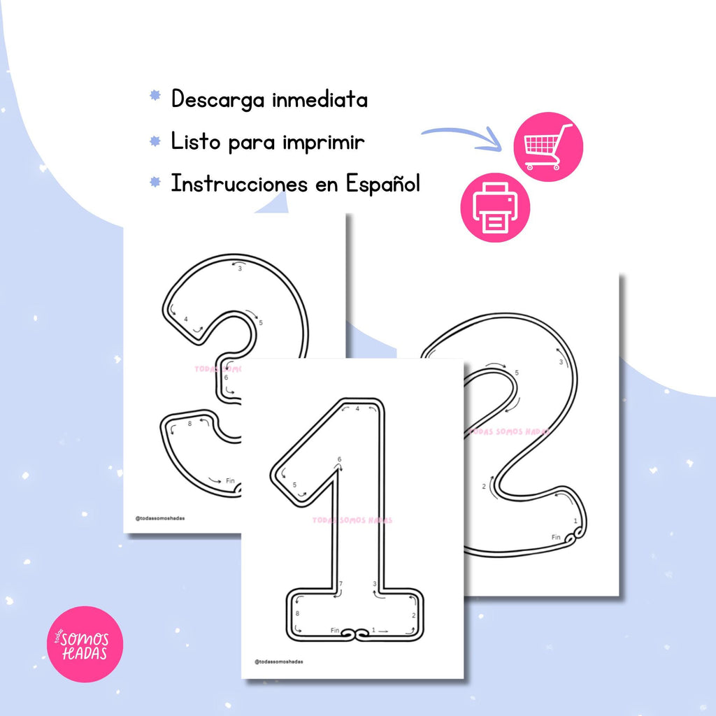 Plantillas Números Grandes 0–9 para Modelar Alambre | Tricotín Wire Art / I-Cord | Decoración Cumpleaños | Cake Topper DIY | PDF Impr