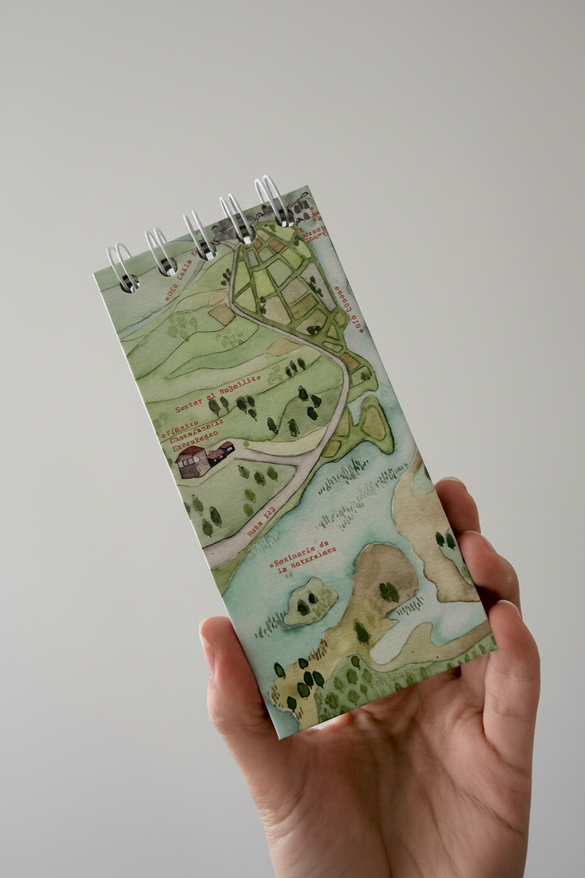 Mini Libreta Reciclada con Mapa | Cuaderno de Viaje Hecho a Mano | Travel Journal Artesanal