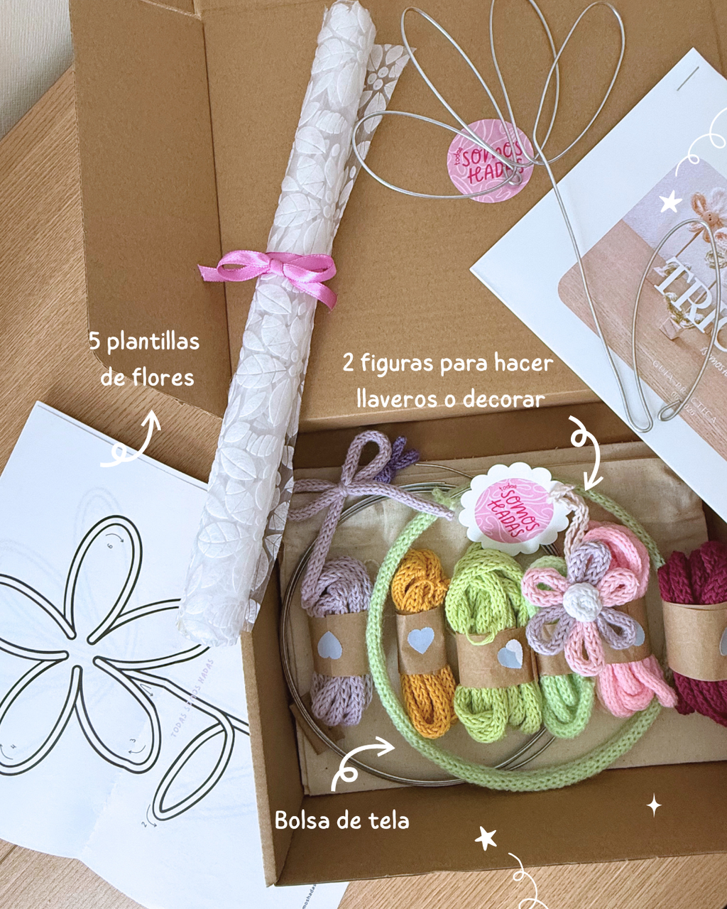Craft Box de Flores de Tricotín
