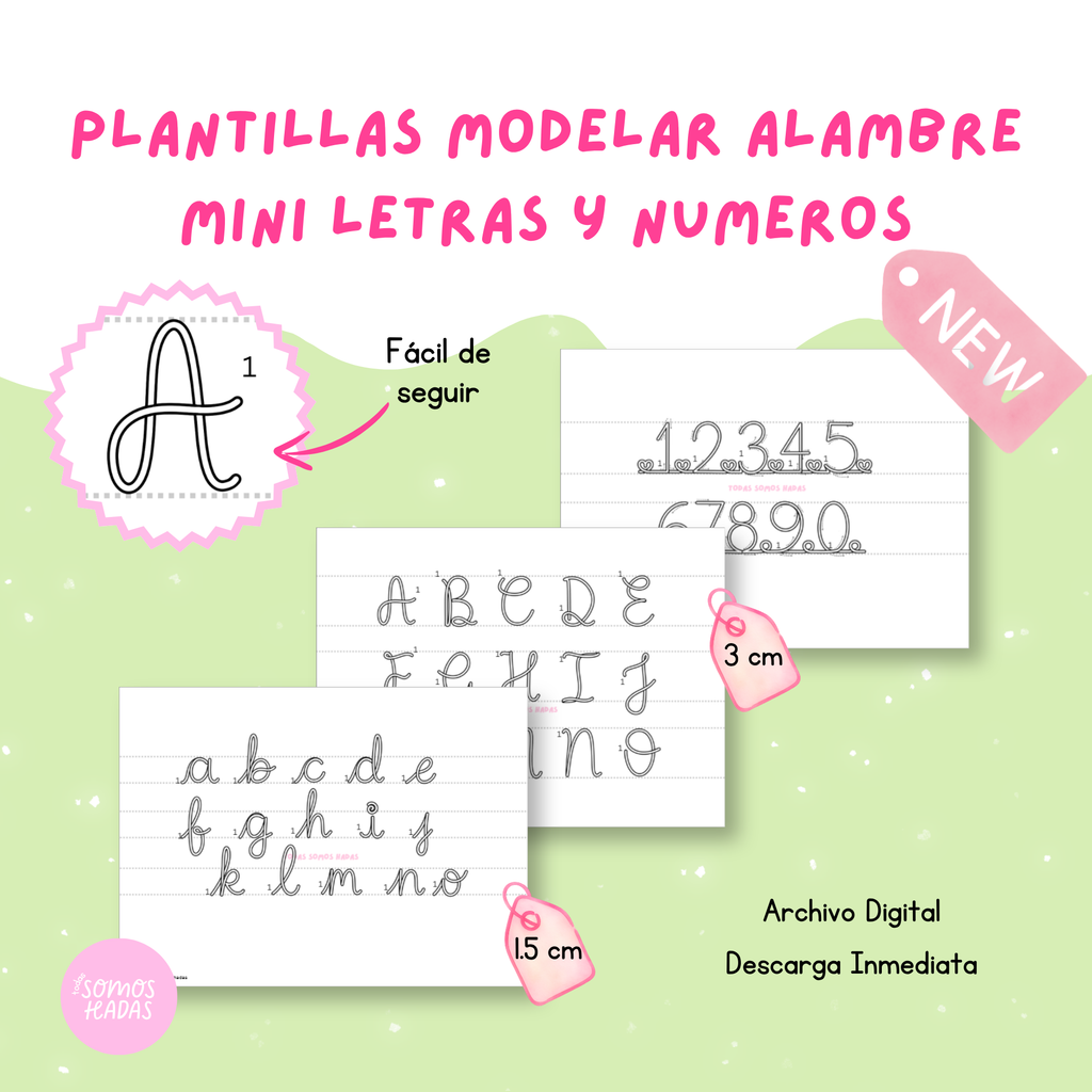 Plantillas Mini Abecedario para Modelar Alambre PDF | Letras Mayúsculas y Minúsculas | Números y Símbolos | Wire Art | Listas para Imprimir