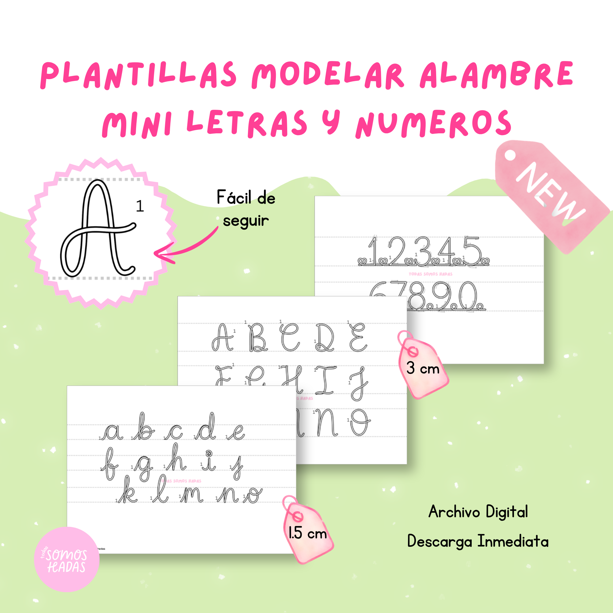 Plantillas Mini Abecedario para Modelar Alambre PDF | Letras Mayúsculas y Minúsculas | Números y Símbolos | Wire Art | Listas para Imprimir