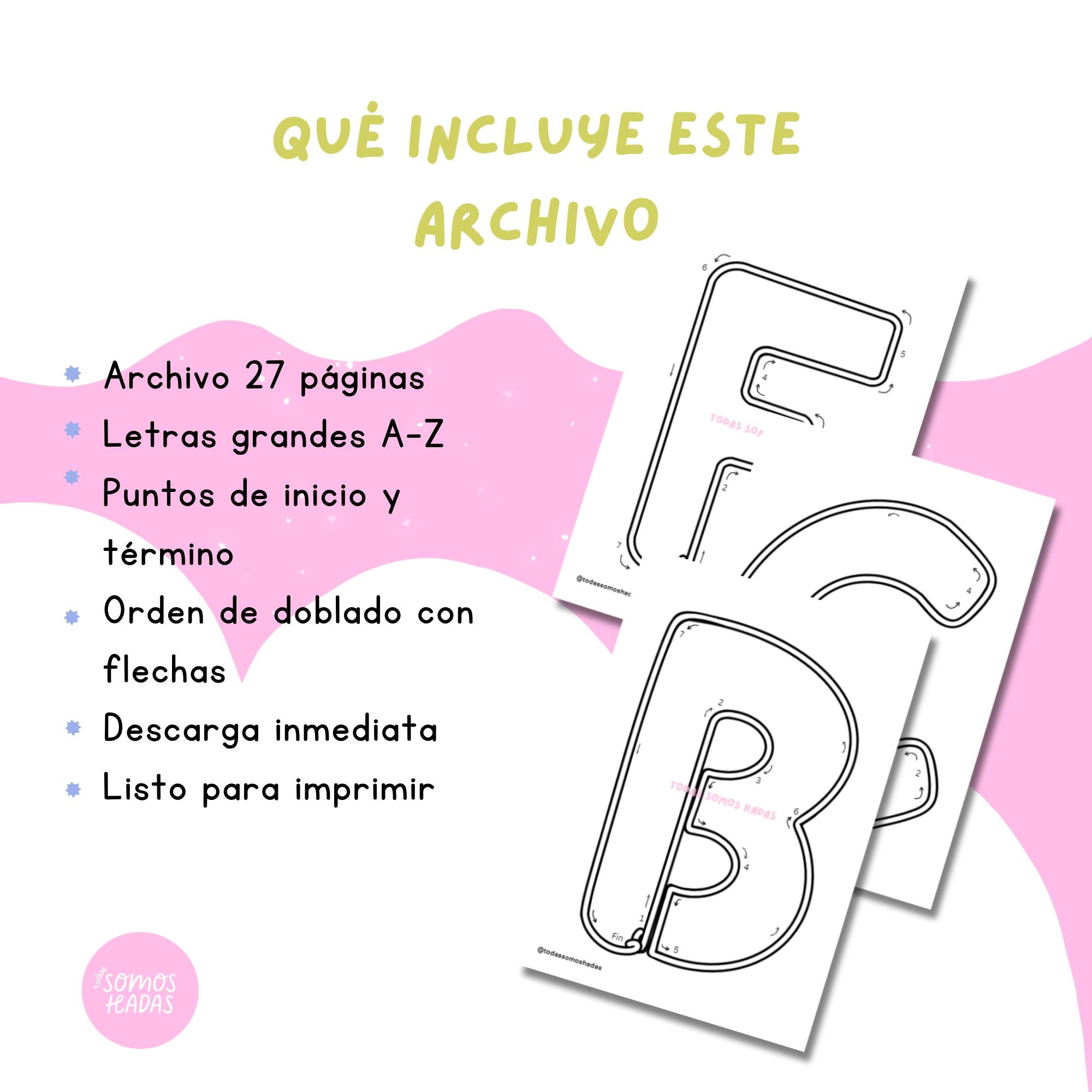 Plantilla Abecedario A–Z para Modelar Alambre | Letras Mayúsculas | Tricotín / I-Cord | PDF Imprimible | Descarga Digital | Monog