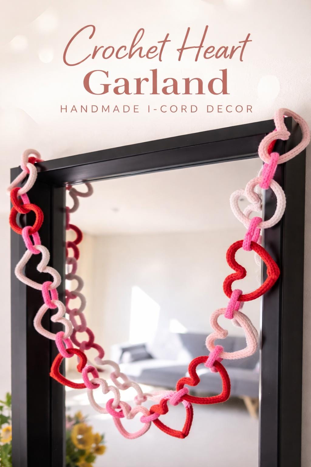 Guirnalda de Corazones Tejidos a Mano | Decoración Infantil y Nursery | Regalo Baby Showe