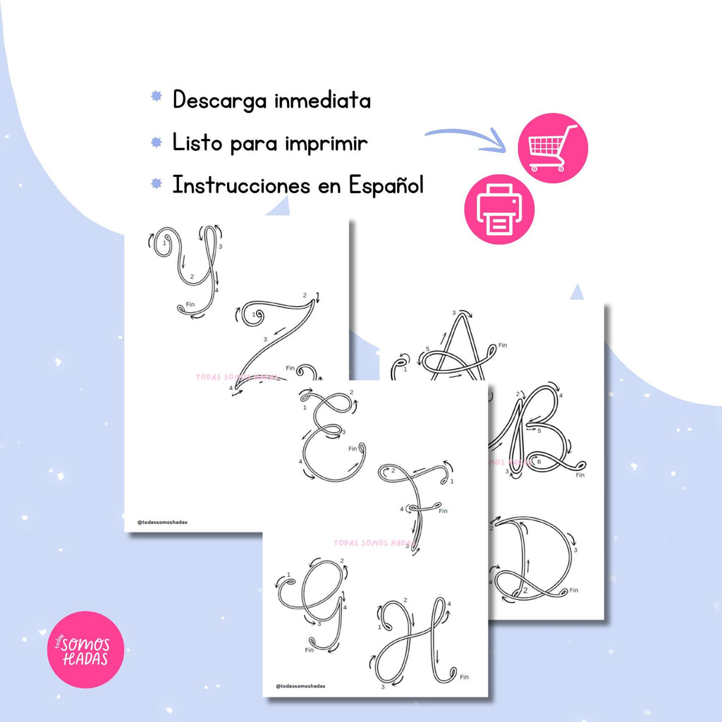 Plantilla para Llaveros Charms | Template Abecedario | Letras Mayúsculas A-Z | PDF Imprimible | DIY Letras Personalizadas | Descarga Digita
