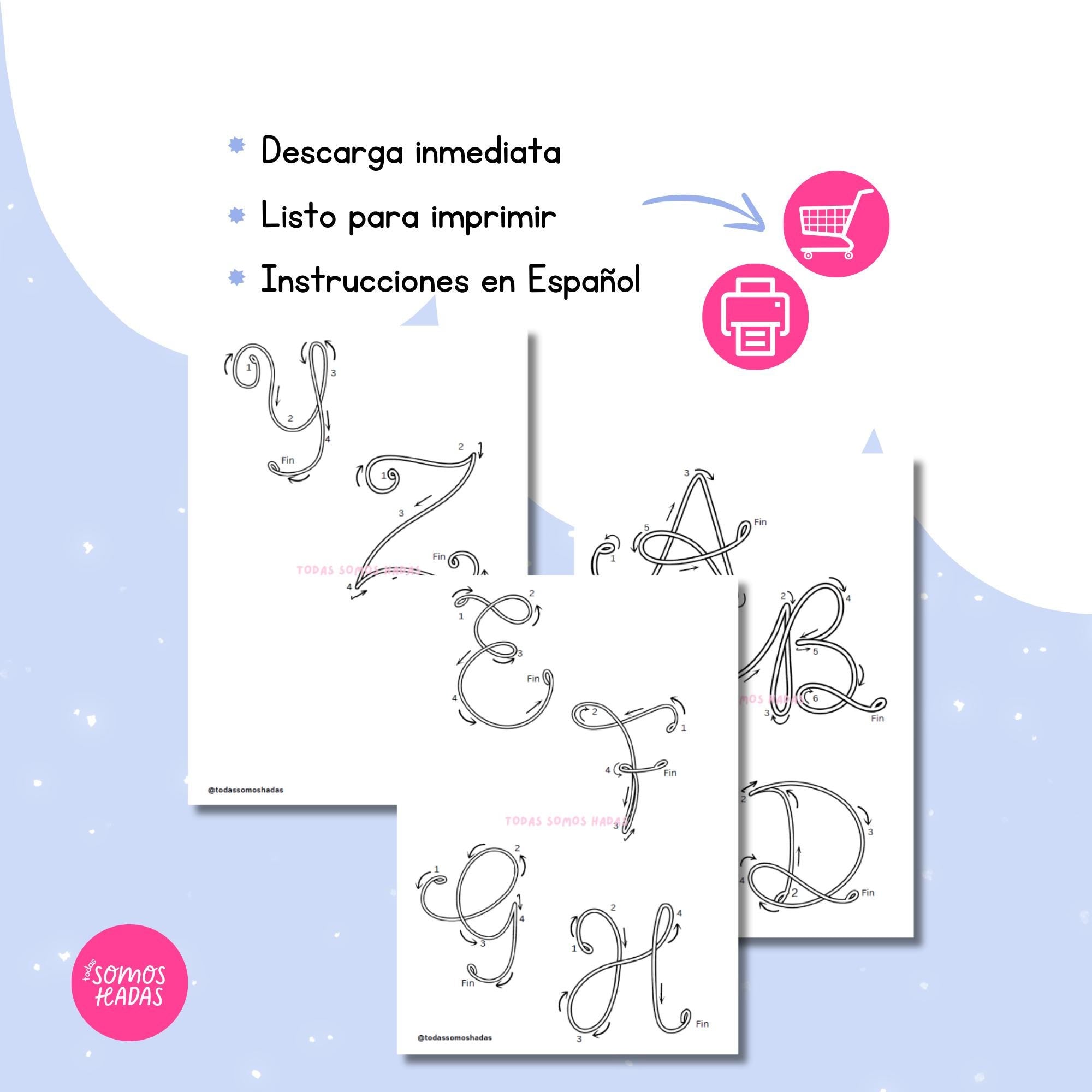 Plantilla para Llaveros Charms | Template Abecedario | Letras Mayúsculas A-Z | PDF Imprimible | DIY Letras Personalizadas | Descarga Digita