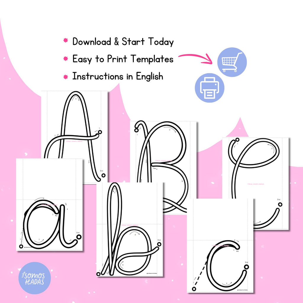 Large Alphabet Printable Template | 6-11 inches | DIY Wire Letters Pattern | 1 Letter Per Page | Craft Template PDF