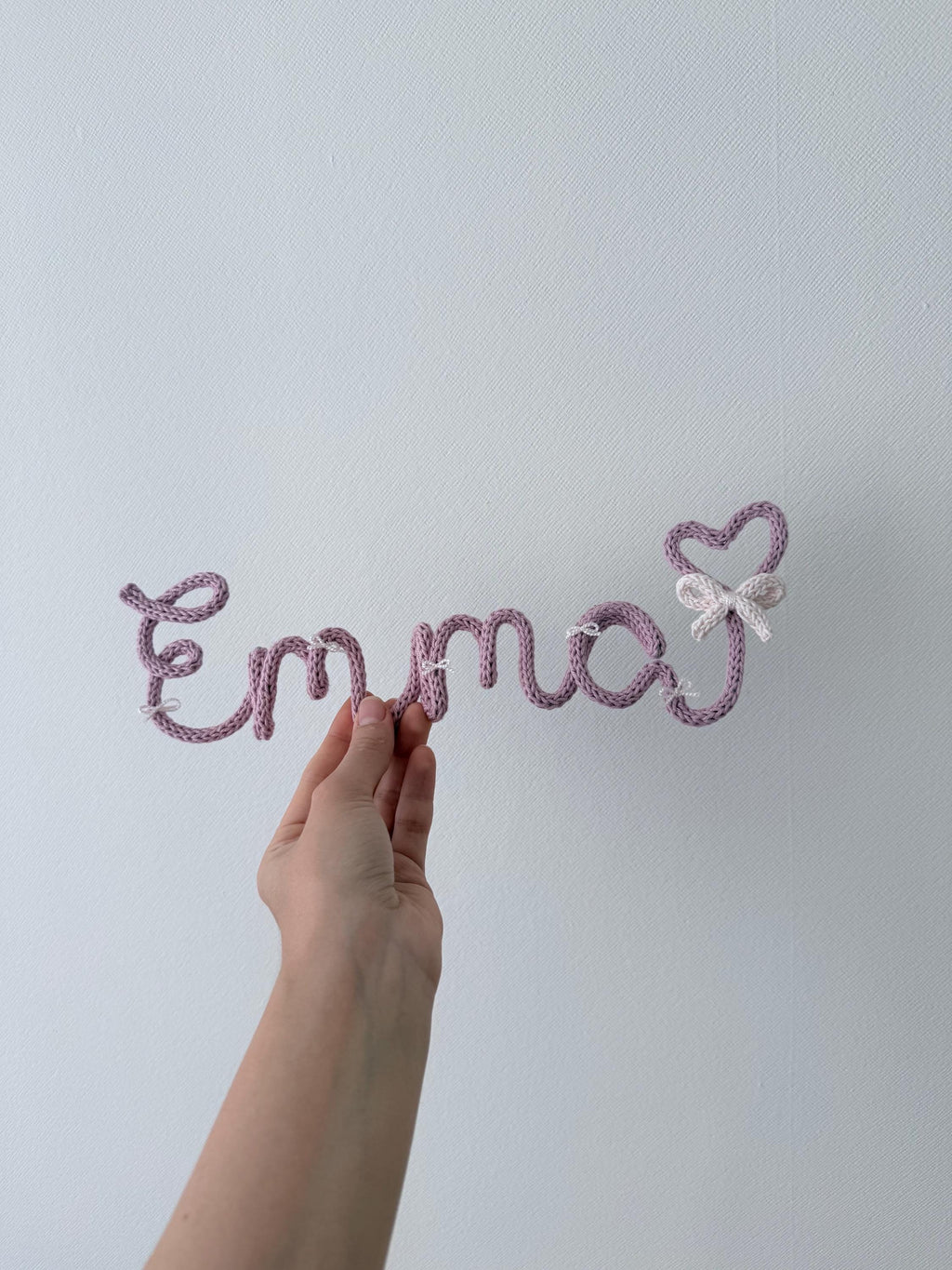 Nombre Personalizado Tejido a Mano | Decoración Infantil en Tricotín | Regalo Baby Show