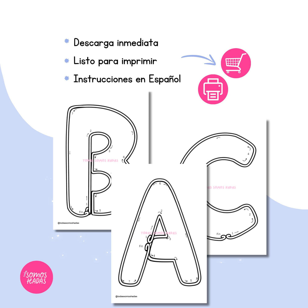 Plantilla Abecedario A–Z para Modelar Alambre | Letras Mayúsculas | Tricotín / I-Cord | PDF Imprimible | Descarga Digital | Monog