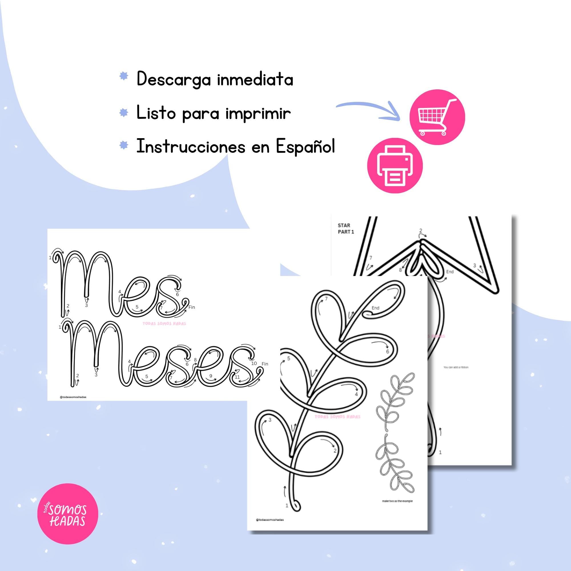 Plantillas Hitos Bebé 0-9 | Mes y Meses + Globos | Patrones Tricotín y Alambre | Decoración Infantil Digital | Baby milest