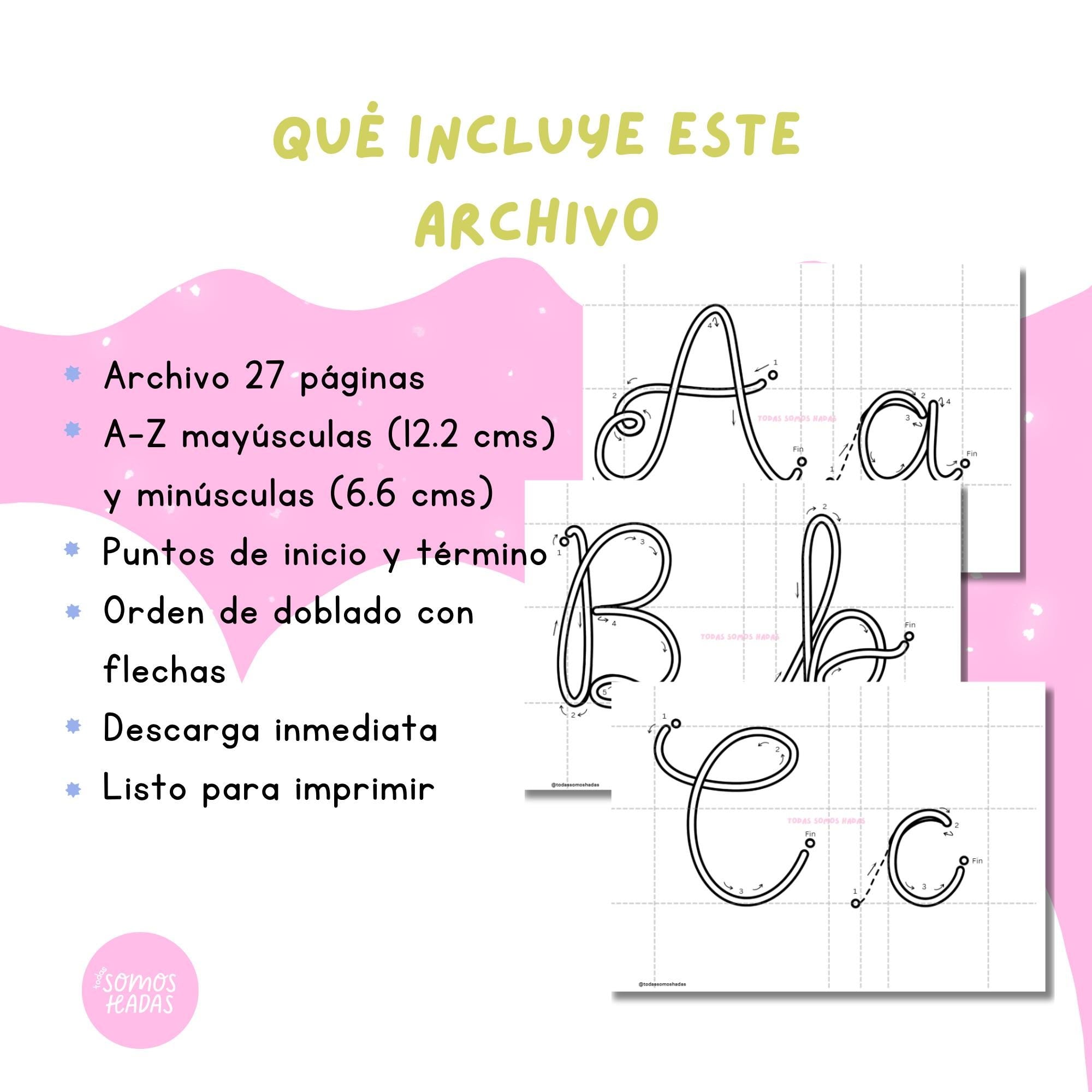 Plantilla Tricotín Abecedario I-Cord A–Z | Letras Mayúsculas y Minúsculas PDF | Letras en Alambre | DIY Nombres | Imprimible | Nombre T