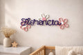 Nombre Personalizado Floral para Bebé | Decoración de Pared Tejida a Mano | Regalo Baby Show